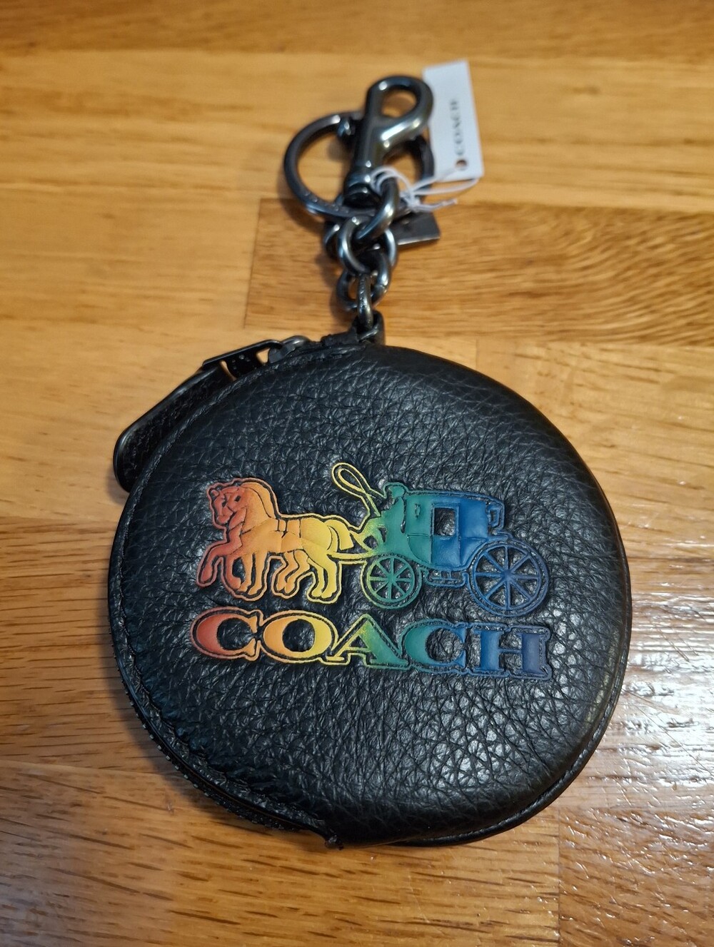 Coach Horse And Carriage Circular Coin Pouch NWT